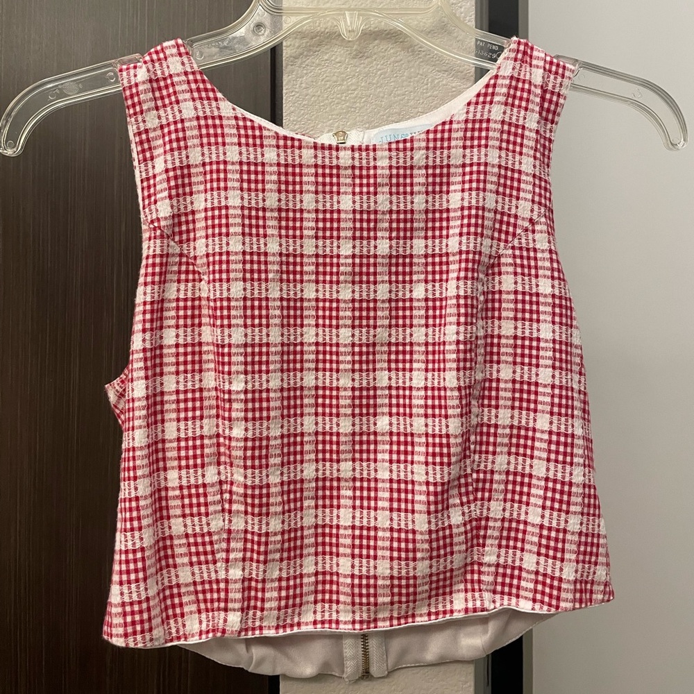 Red Gingham Top